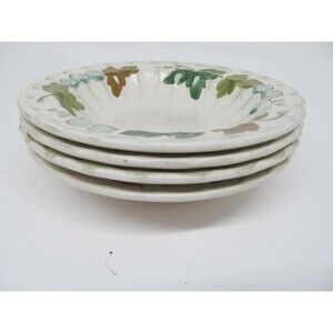 Metlox Vernon Ware Vinyard Set Of 4 Vintage 6 " Dessert Fruit  Bowls VGC